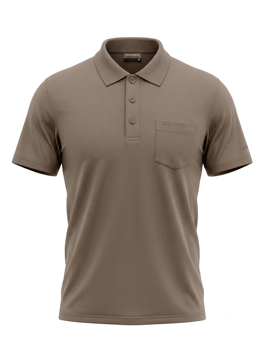 Men's Basic T-shirt Polo Neck