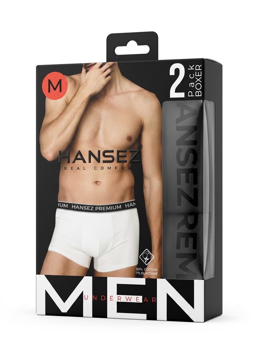 Mens Boxer Basic Cotton Spandex (LONG)