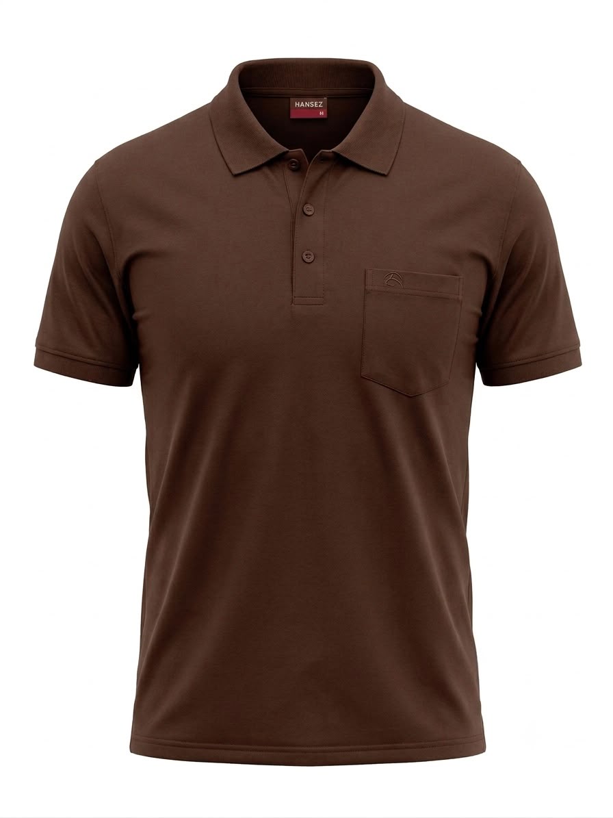 Men's Basic T-shirt Polo Neck