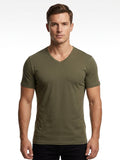 Men's Slim Fit Basic T-Shirt V-neck