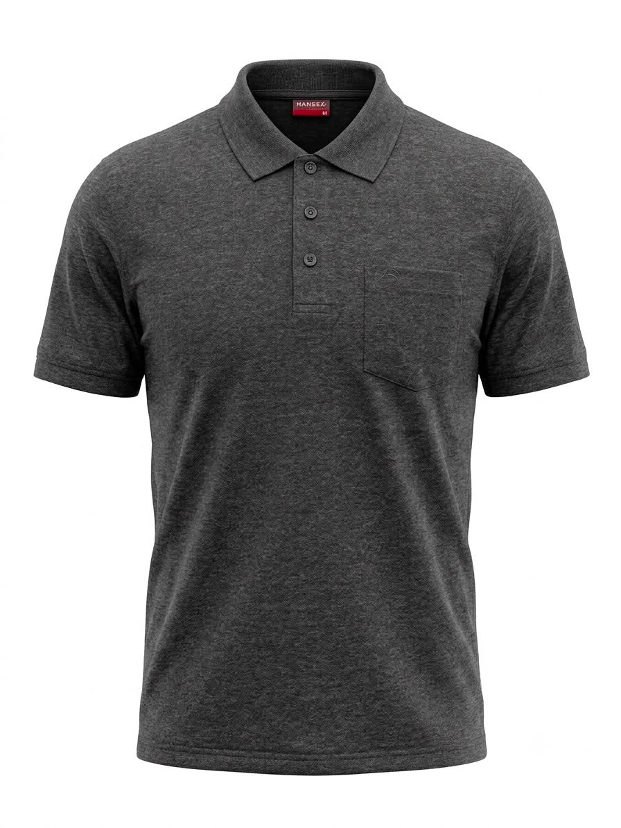 Men's Basic T-shirt Polo Neck
