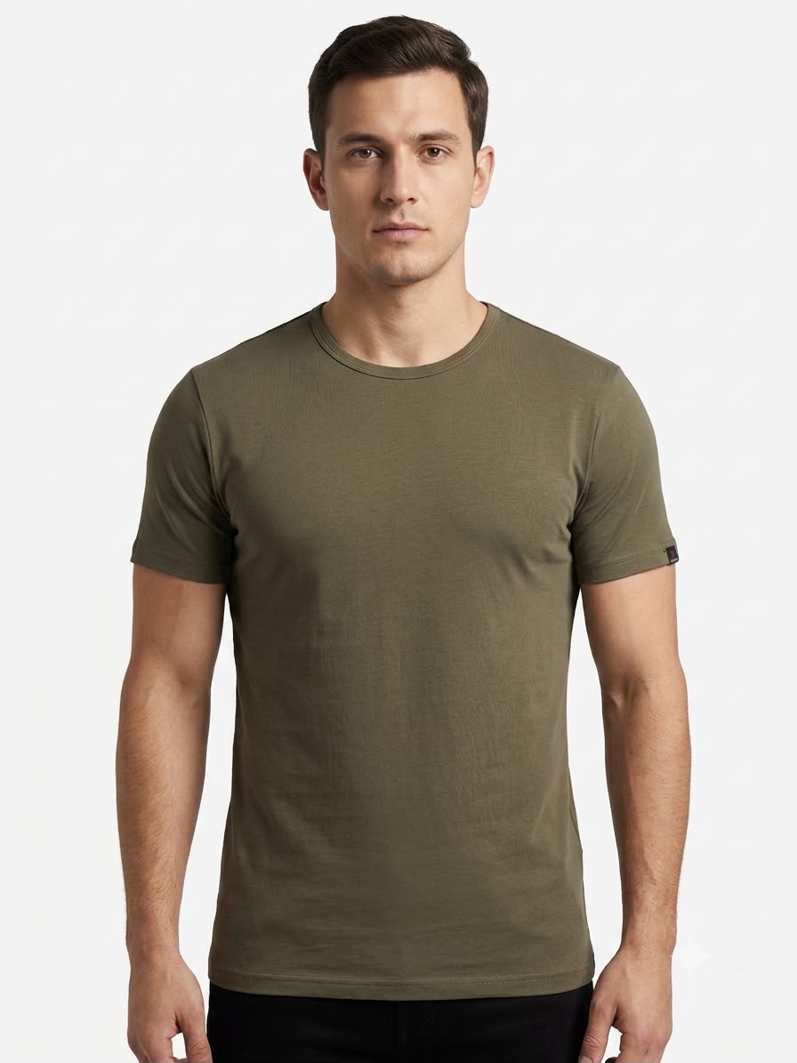 Men's Slim Fit Basic T-Shirt Round Neck