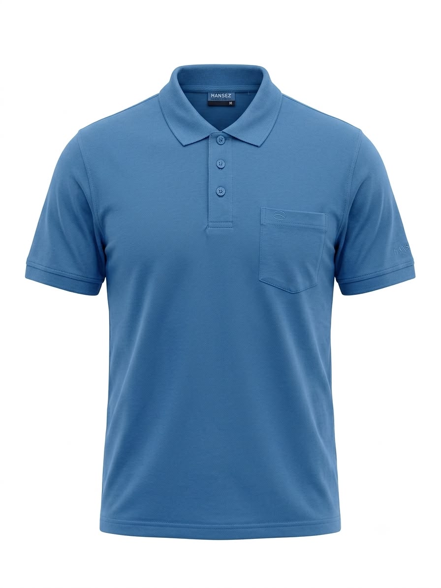 Men's Basic T-shirt Polo Neck
