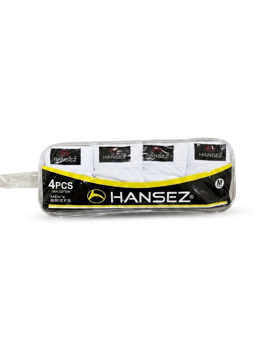 Mens Slip Pack Of 4 (All White)