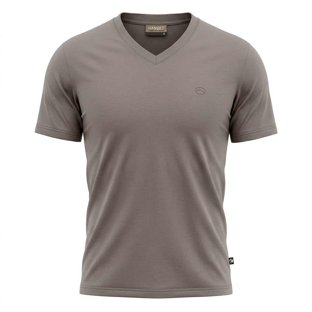 Mens Basic T-Shirt V-Neck
