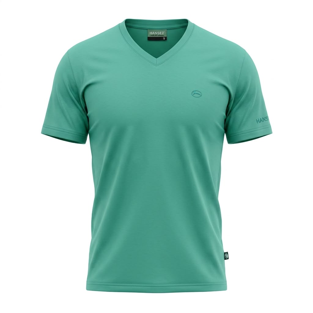 Mens Basic T-Shirt V-Neck