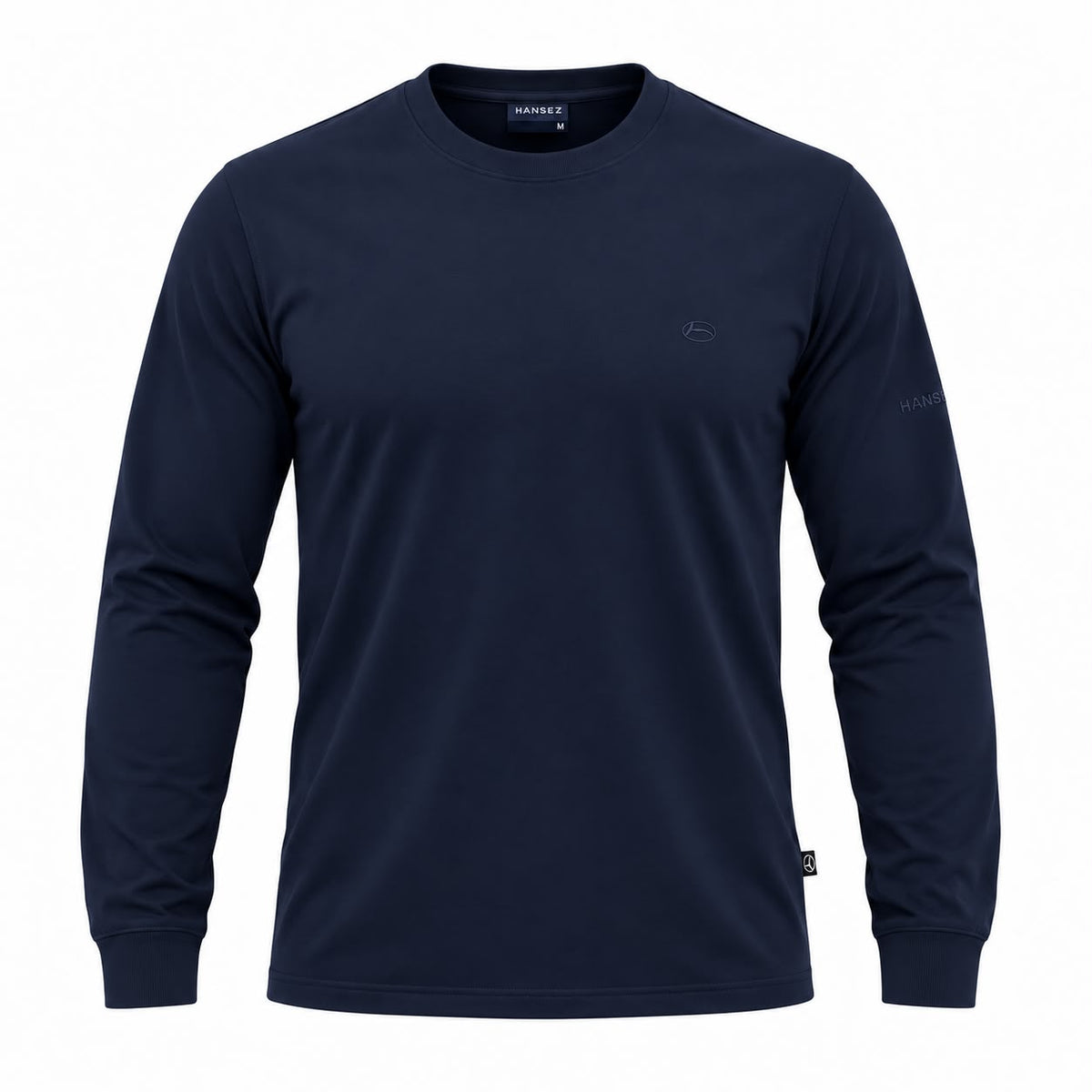 Men's Basic T-Shirt Round Neck Long Sleeve