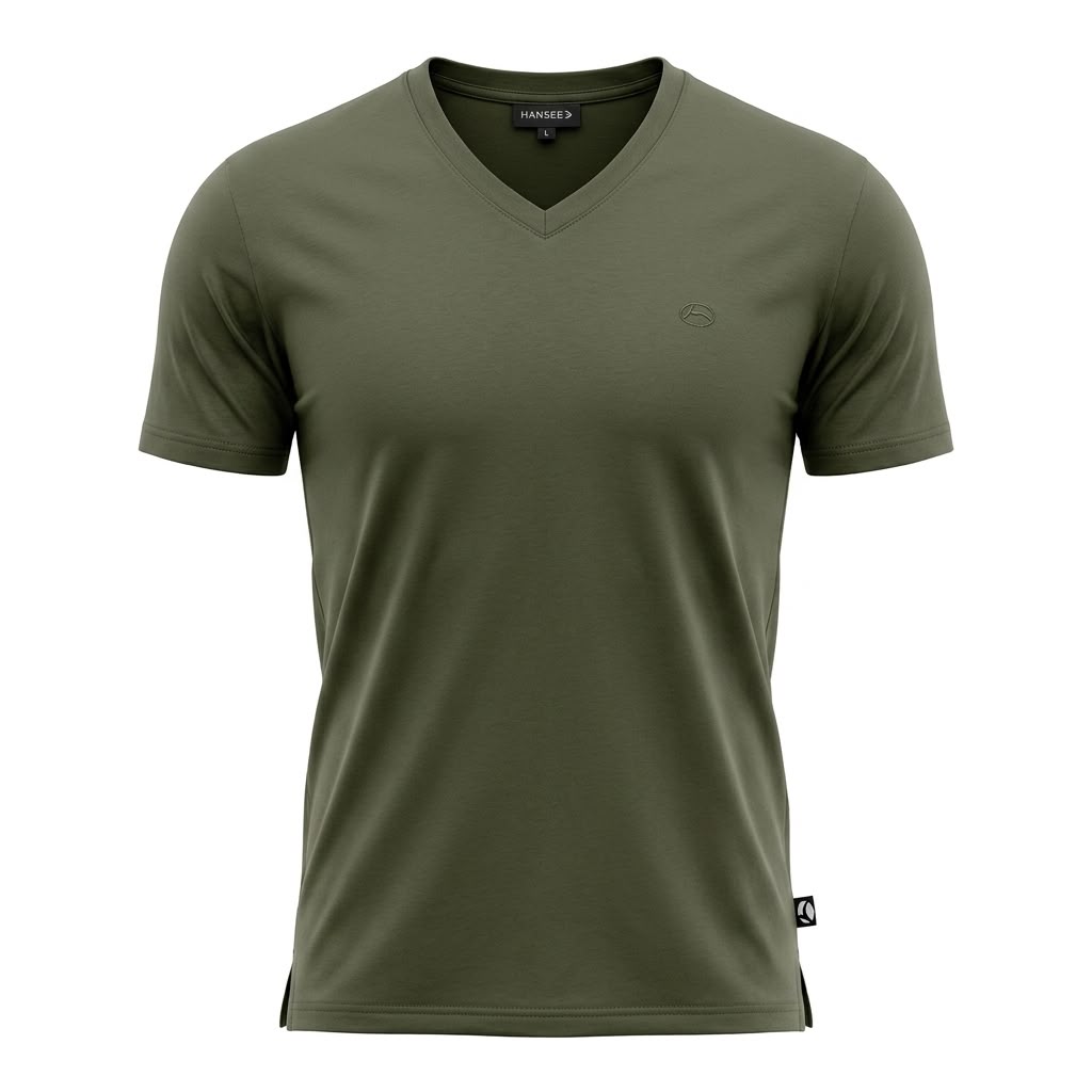 Mens Basic T-Shirt V-Neck