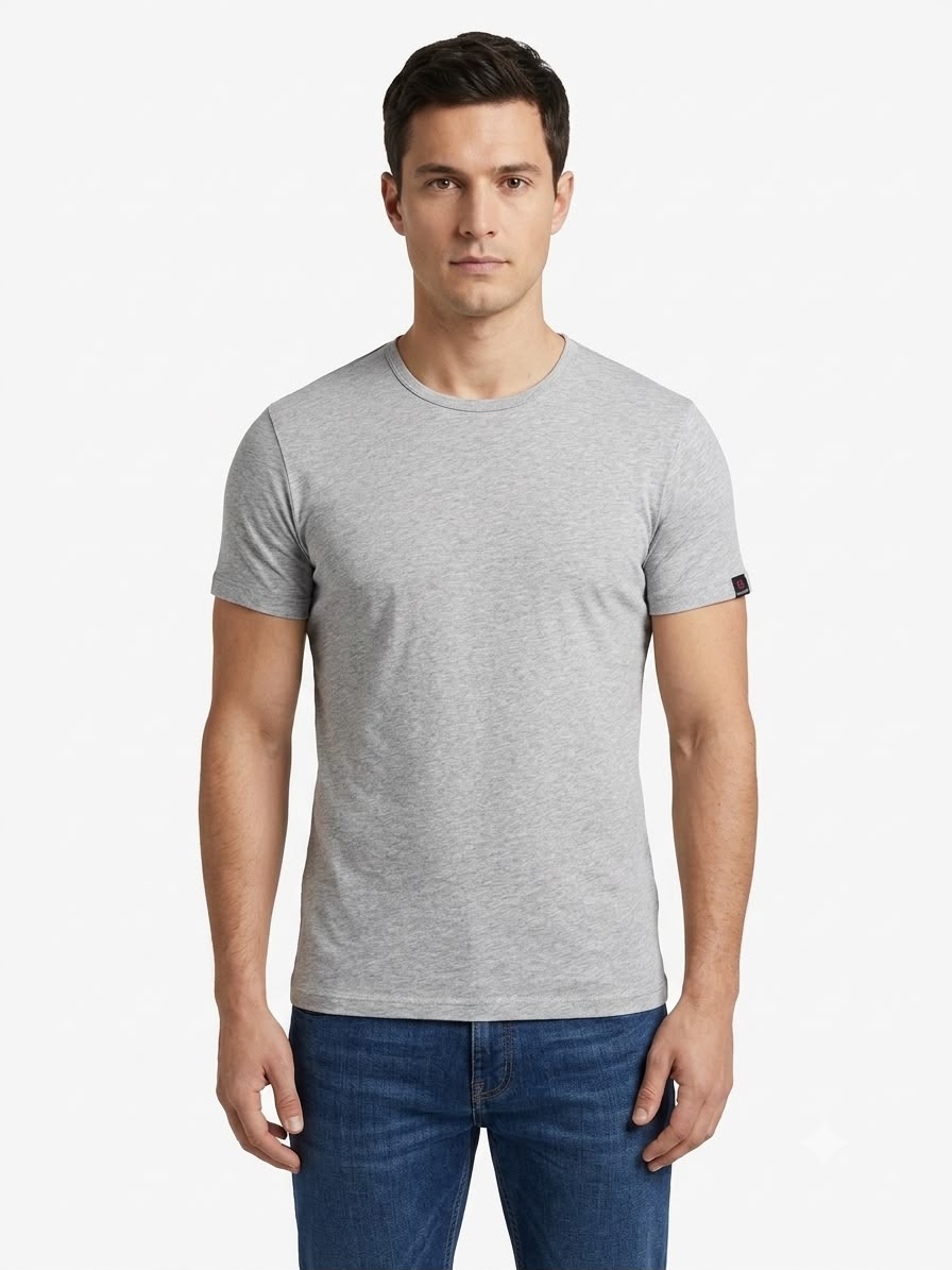 Men's Slim Fit Basic T-Shirt Round Neck