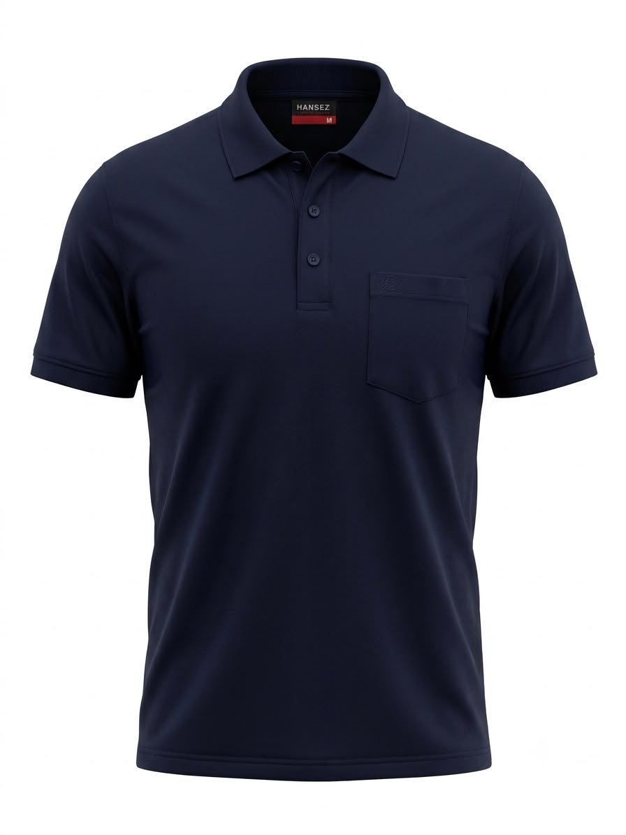 Men's Basic T-shirt Polo Neck