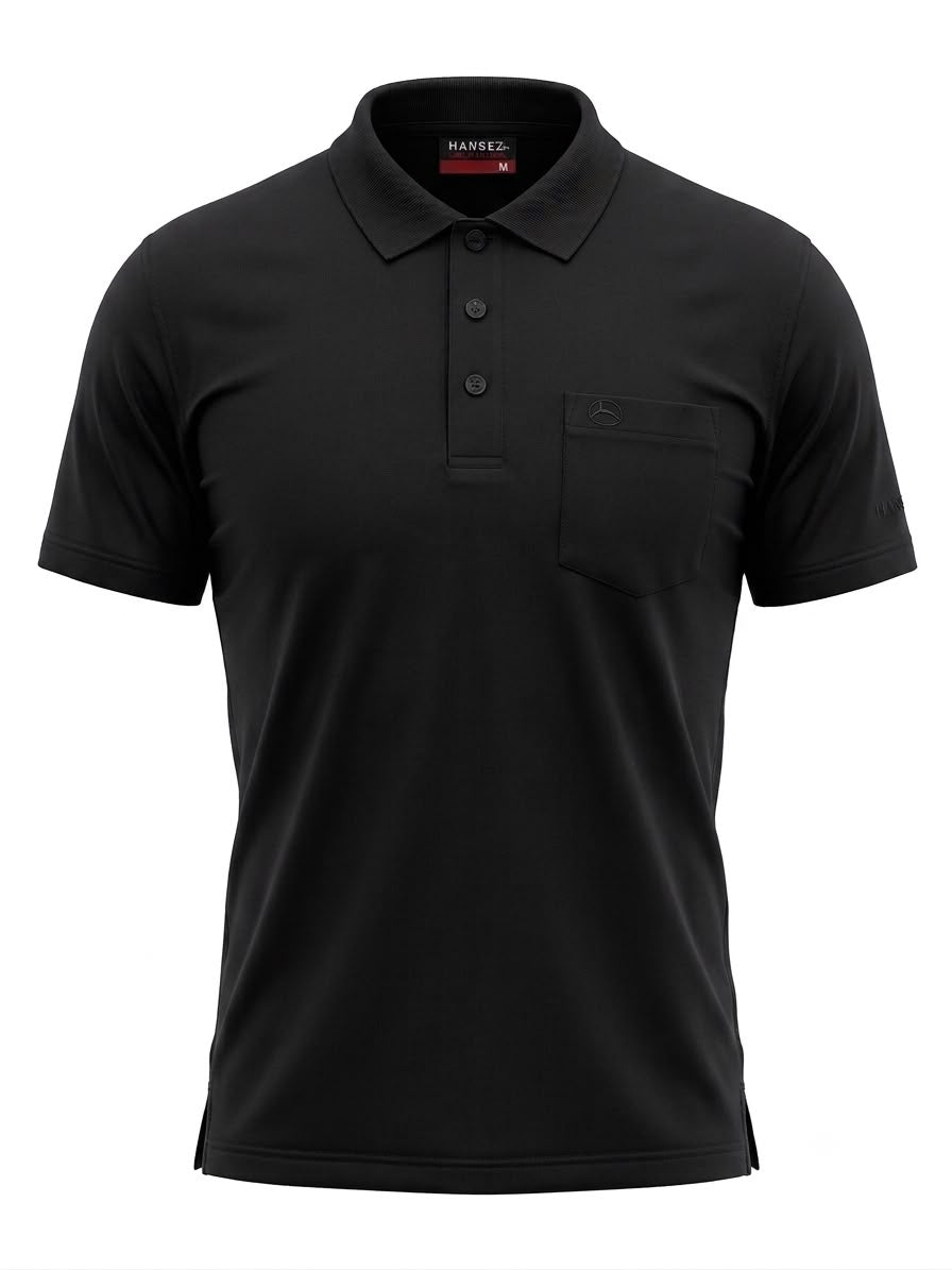 Men's Basic T-shirt Polo Neck