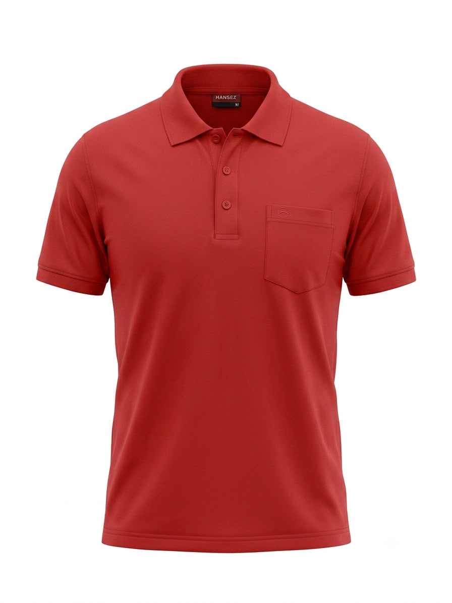 Men's Basic T-shirt Polo Neck