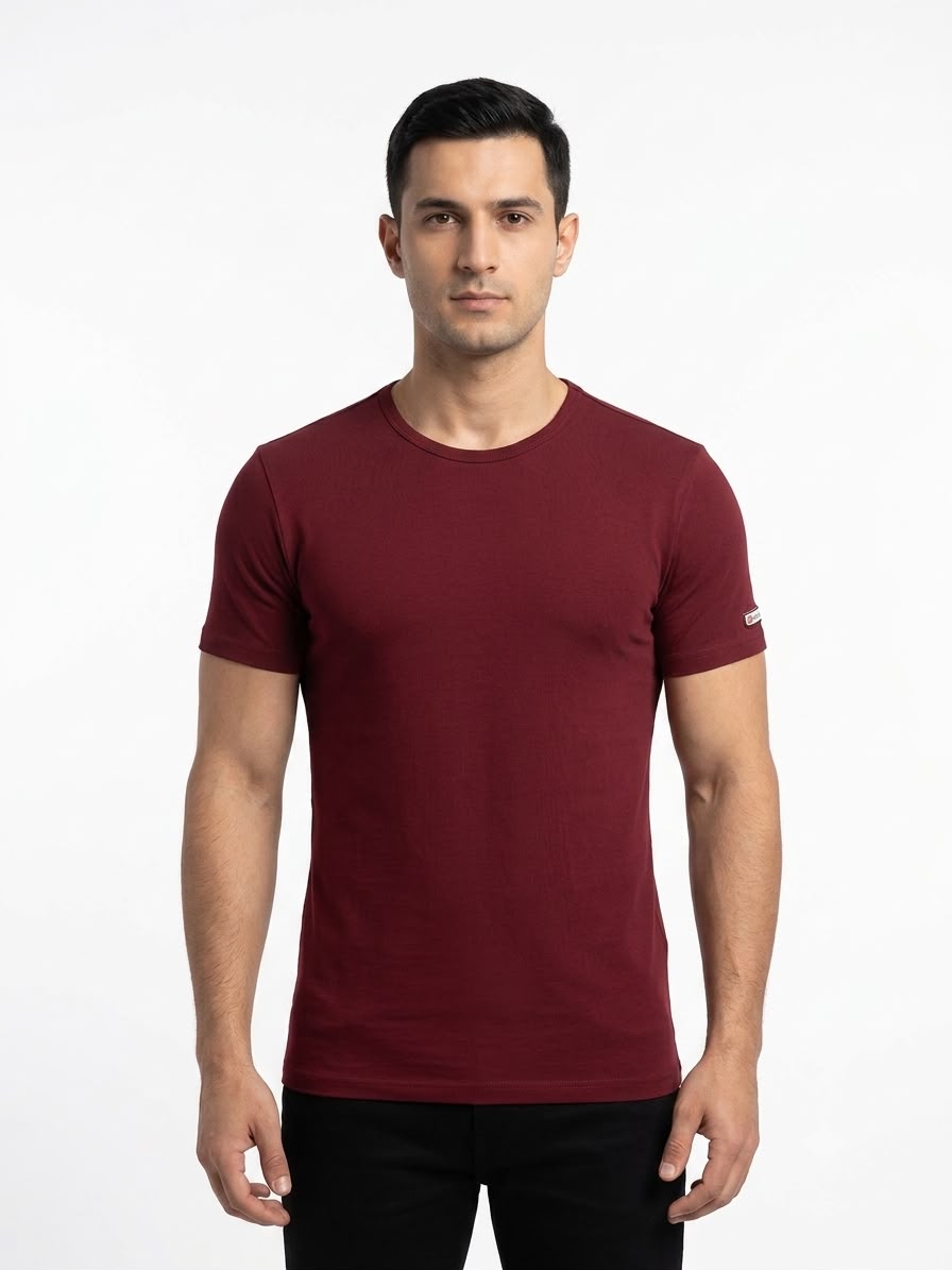 Men's Slim Fit Basic T-Shirt Round Neck