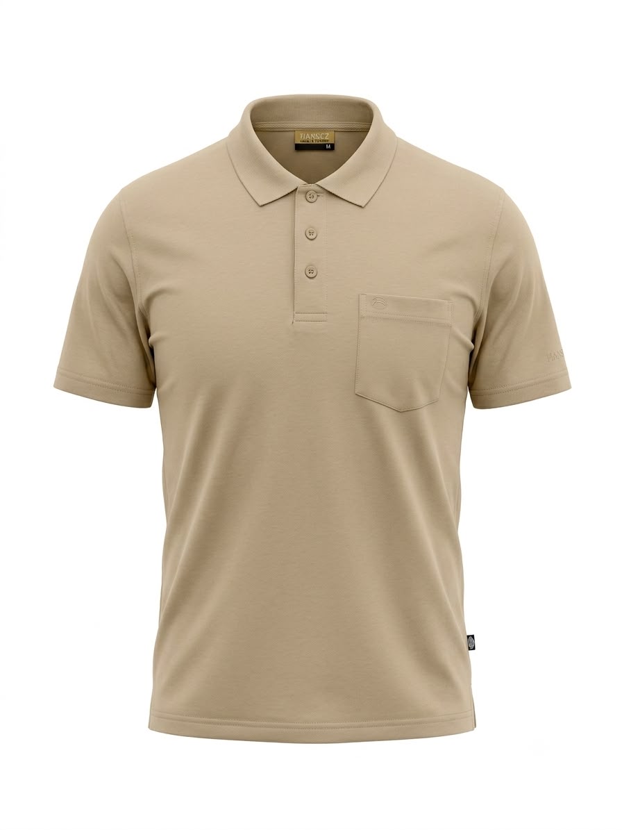Men's Basic T-shirt Polo Neck
