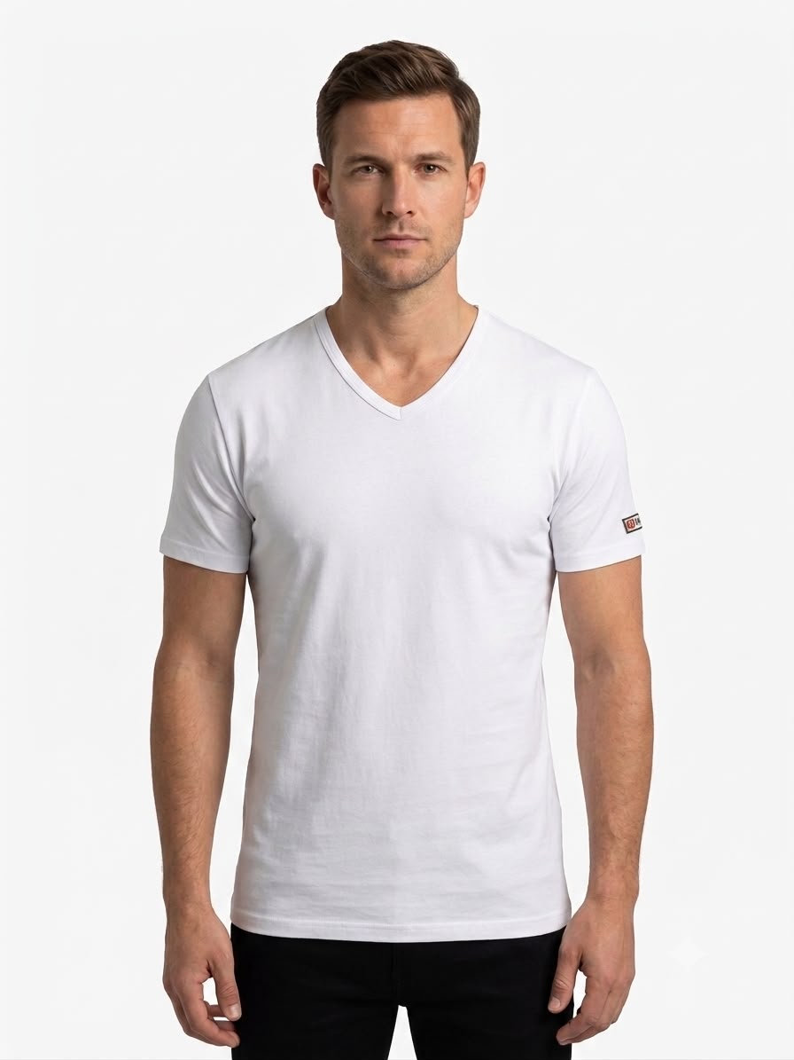 Men's Slim Fit Basic T-Shirt V-neck