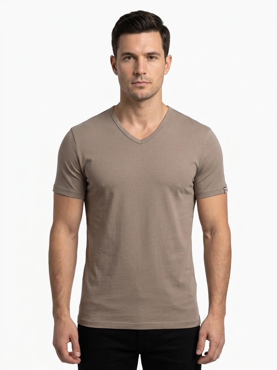 Men's Slim Fit Basic T-Shirt V-neck